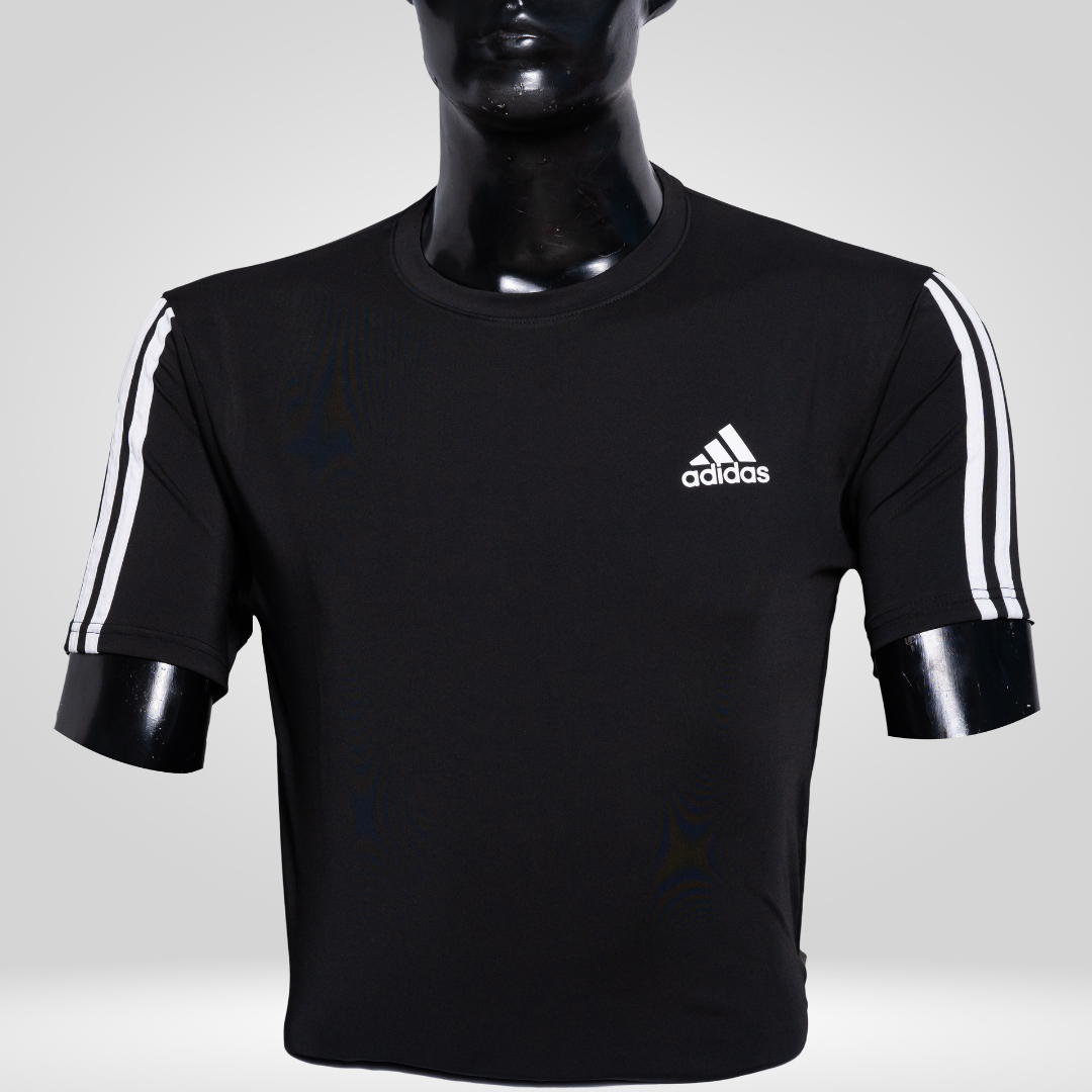 Adidas Half Stripes Premium Tee 4way stretch